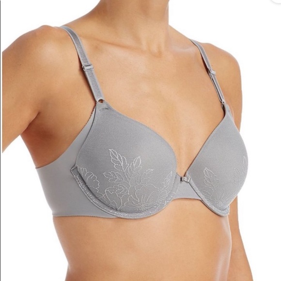 Warner's Intimates & Sleepwear Warners No Side Effects Graphite Gray Lace Underwire Lift Bra
